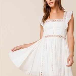 Free People One Ivory Verona Mini Dress